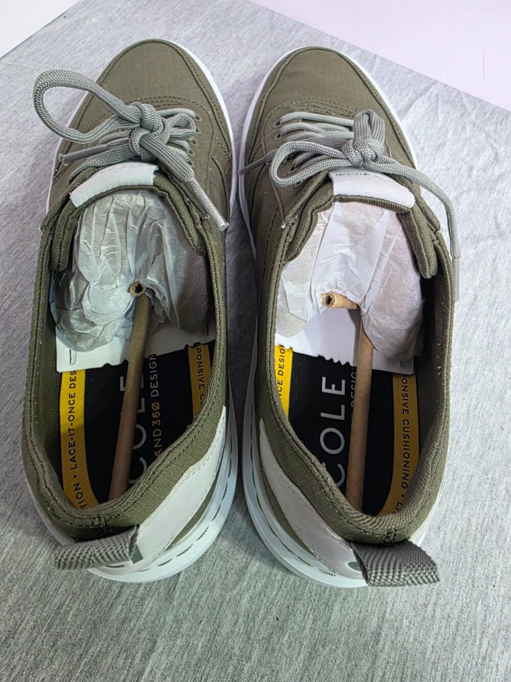 Cole Haan GrandPro Rally Canvas Court Sneakers Dusty Olive Mens 11 Worn Once - Picture 9 of 11